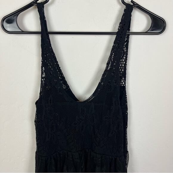 Free People Black Lace Mini Dress - Picture 4 of 8